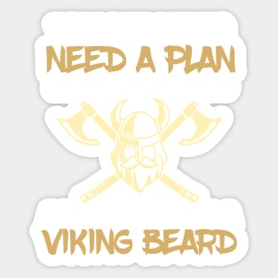 VIKING GIFT: Viking Beard Sticker